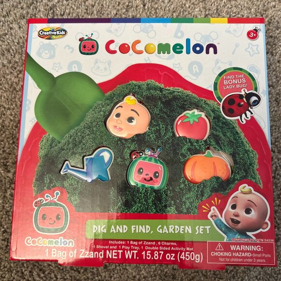Creative Kids Cocomelon J J Dig & Find  10 Piece Garden Set Ages 3+ - Picture 1 of 2